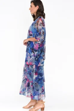 Maxi Dresses<L'amore Teffy Blue Blossom Layer Dress