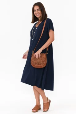 Bamboo Dresses<PQ Tiffany Navy Bamboo Tee Dress