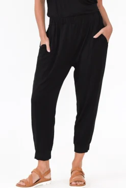 Pants<Bamboo Villa Tonkin Black Bamboo 3/4 Pant