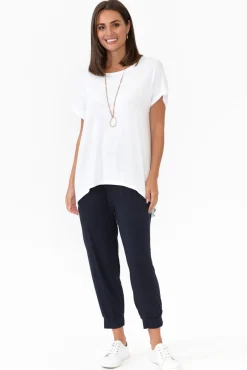 Pants<Bamboo Villa Tonkin Navy Bamboo 3/4 Pant