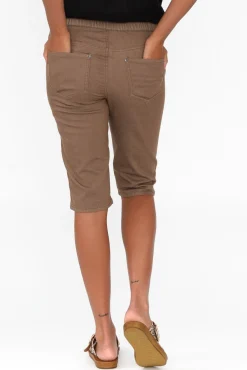 Shorts<Cafe Latte Tora Chocolate Stretch Shorts