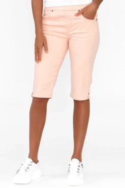 Shorts<Cafe Latte Tora Pink Stretch Shorts