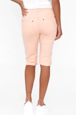 Shorts<Cafe Latte Tora Pink Stretch Shorts