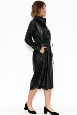 Jackets<Brave u0026 True Trinity Black Faux Leather Dress