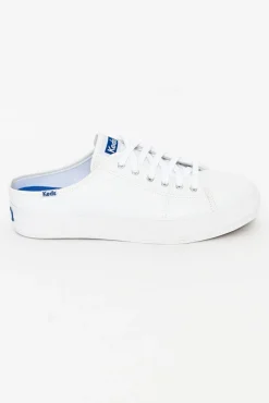 White Sneakers<Keds Triple Kick White Leather Mule Sneaker