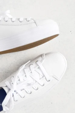 White Sneakers<Keds Triple Kick White Leather Sneaker