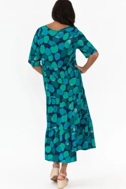 Midi Dresses<Slate the Label Tully Blue Spot Maxi Dress