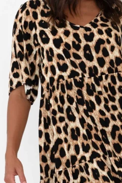 Maxi Dresses<Slate the Label Tully Brown Leopard Maxi Dress