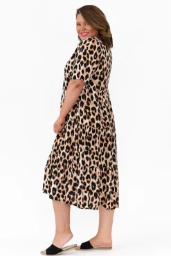 Maxi Dresses<Slate the Label Tully Brown Leopard Maxi Dress