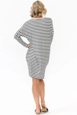 Bamboo Dresses<Lou Lou Turner Grey Stripe Bamboo Dress
