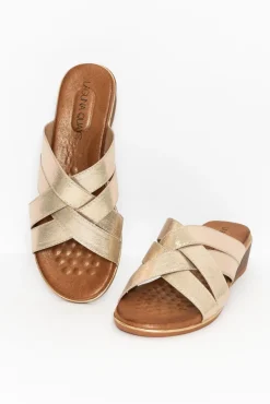 Slides<Laguna Quays Vanish Gold Cross Over Slide