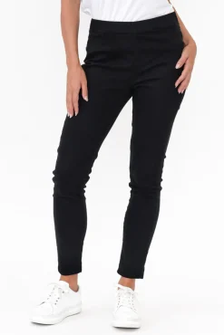 Jeans<Threadz Verona Black Cotton Stretch Jean
