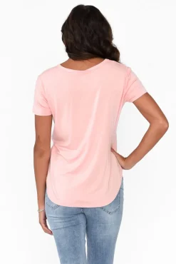 Sleeved Tops<Lou Lou Veronica Rose Bamboo Tee