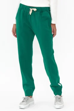 Pants<Elm Victoria Teal Cotton Drawstring Pant
