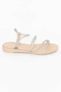 Flat Sandals<Holster Viva Silver Diamante Sandal