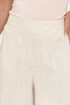 Pants<Willow Tree Walsh Natural Button Wide Leg Pant