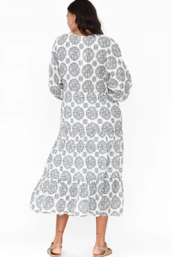 Cotton Dresses<Namastai Weston Grey Fiesta Cotton Midi Dress