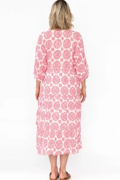 Cotton Dresses<Namastai Weston Red Fiesta Cotton Midi Dress