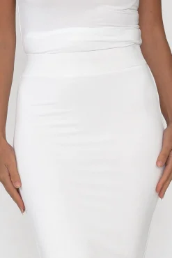 Skirts<Bamboo Body White Bamboo Double Layer Skirt