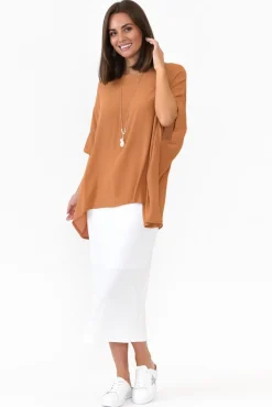 Skirts<Lou Lou White Bamboo Maxi Tube Skirt