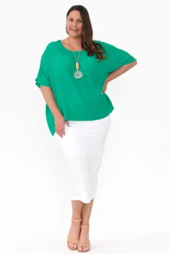 Skirts<Lou Lou White Bamboo Maxi Tube Skirt