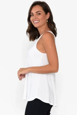 Sleeveless Tops<Bamboo Body White Bamboo Relaxed Singlet