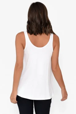 Sleeveless Tops<Bamboo Body White Bamboo Relaxed Singlet