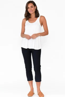 Sleeveless Tops<Bamboo Body White Bamboo Relaxed Singlet