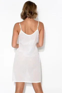 Slips<Orientique White Cotton Slip Dress