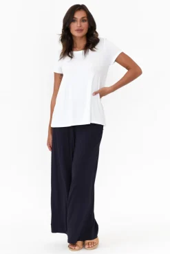 Sleeved Tops<Tani White Micro Modal Swing Tee