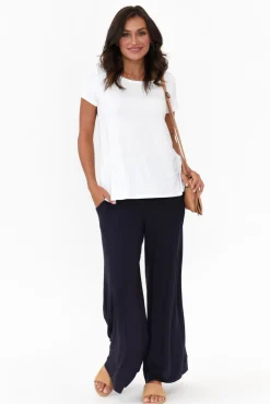 Sleeved Tops<Tani White Micro Modal Swing Tee