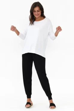 Sleeved Tops<Betty Basics White Milan 3/4 Sleeve Top