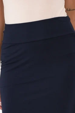 Skirts<Lou Lou Whitney Navy Bamboo Tube Skirt