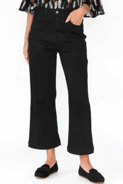 Jeans<Betty Basics Winnie Black Wide Leg Jean