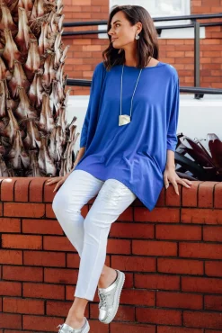 Pants<La Strada Zachary White Foil Stretch Pant