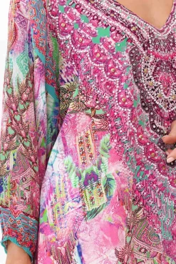 Sleeved Tops<Fashion Spectrum Zahara Pink Silk Gypsy Top