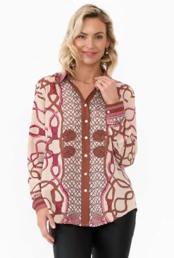 Shirts<365 Days Zigi Pink Chain Shirt