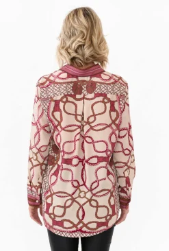 Shirts<365 Days Zigi Pink Chain Shirt