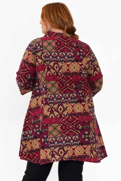 Cotton Tops<Hourglass Zora Pink Diamond Cotton Linen Tunic