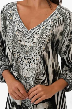 Sleeved Tops<Fashion Spectrum Zulu Black Silk Gypsy Top