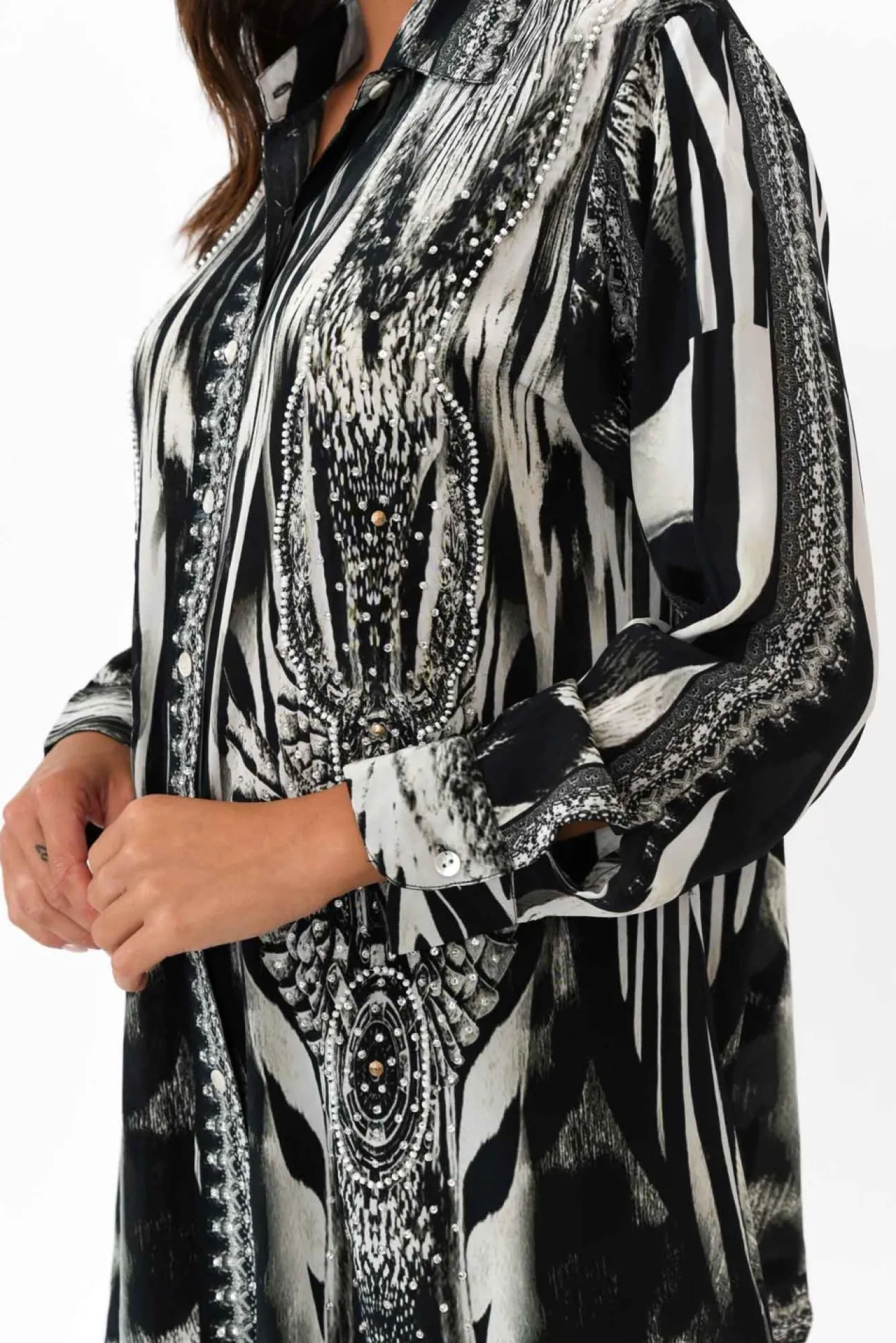 Shirts<Fashion Spectrum Zulu Black Silk Resort Shirt